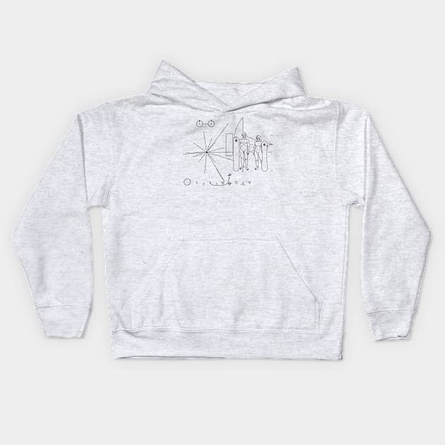 Pioneer plaque Snowboarder Kids Hoodie by Manikool